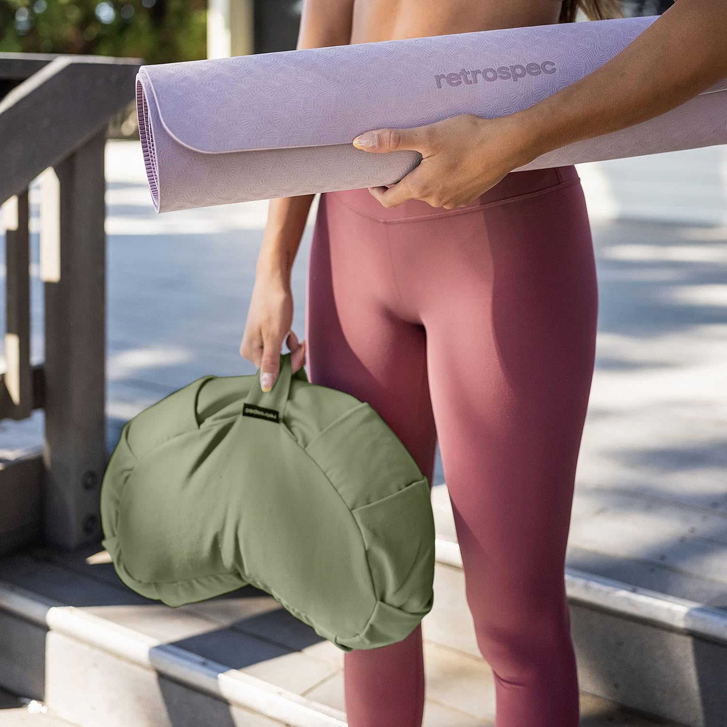 Retrospec Sedona Zafu Meditation Cushion with Buckwheat Hull Fill - Adjustable Yoga & Pilates Equipment Support - 17in Crescent Cotton Cover - Image 8
