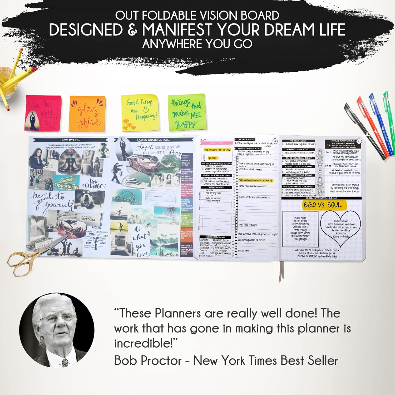 Freedom Mastery Daily Journal of Gratitude, Productivity & Habit Tracker | Undated 90-Day Planner with Daily Reflection, Mindfulness, Positivity, Vision Board & Stickers, Gratitude Journal for Women - Image 7