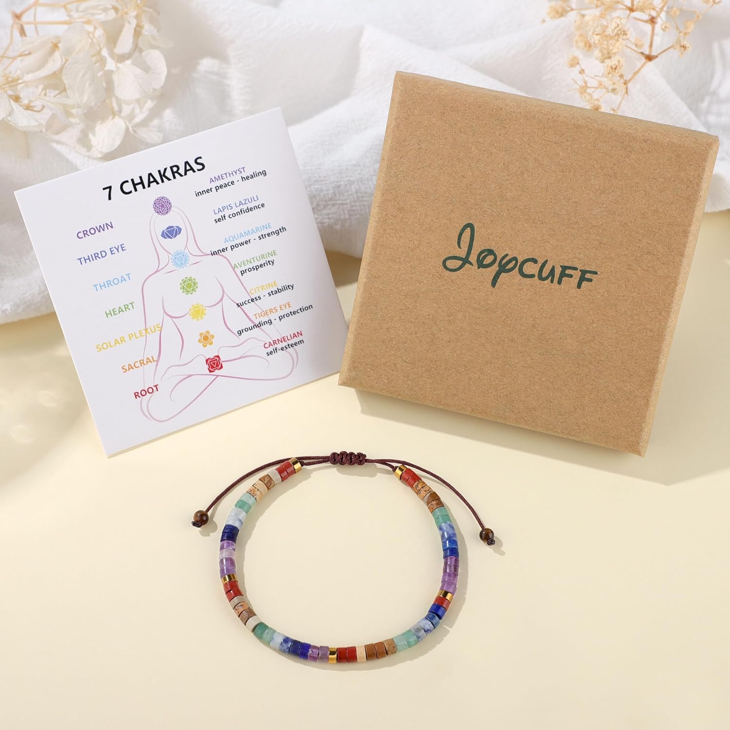 JoycuFF Inspirational Gifts for Women Get Well Soon Thinking of you Gift for Women Healing Natural Stone Bracelets - Image 6