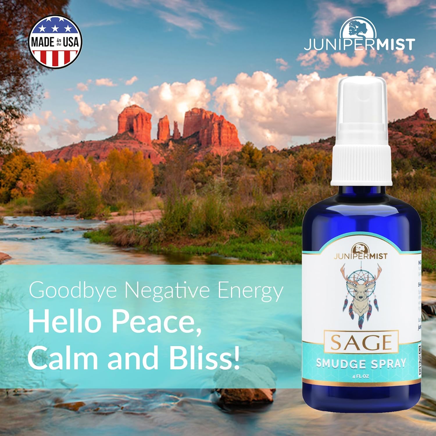 White Sage Smudge Spray (114ml) Sage Spray for Cleansing Negative Energy, Smokeless Smudge Spray, Spiritual Room Spray, White Sage Essential Oil Mist, Aura Cleansing & Protection Spray - Image 4