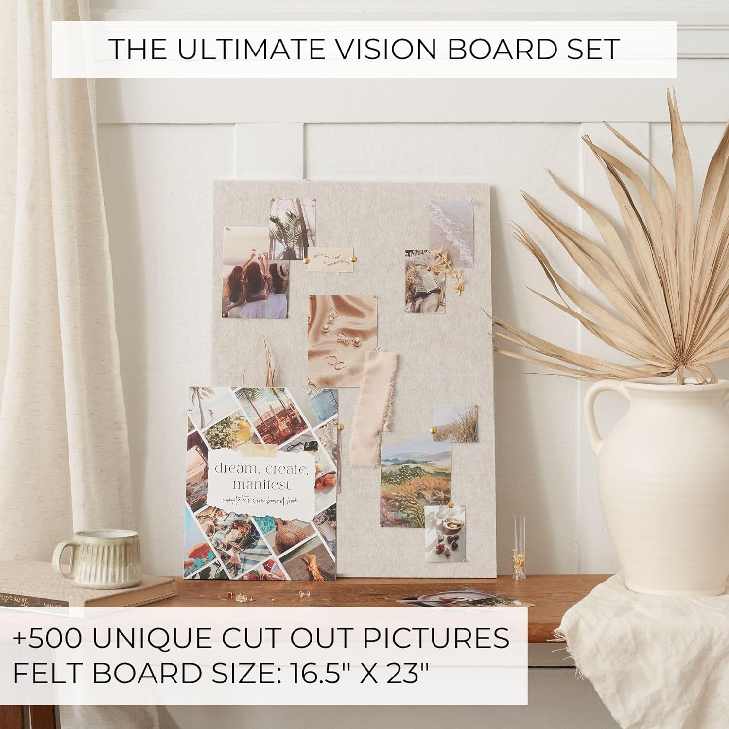 Inspirational Vision Board Kit – Complete Set with Vision Board Book & Felt Board, Motivational Pictures & Quotes to Map Your Goals & Dreams - The Perfect Supplies to Visualize Goal Setting & Success - Image 7