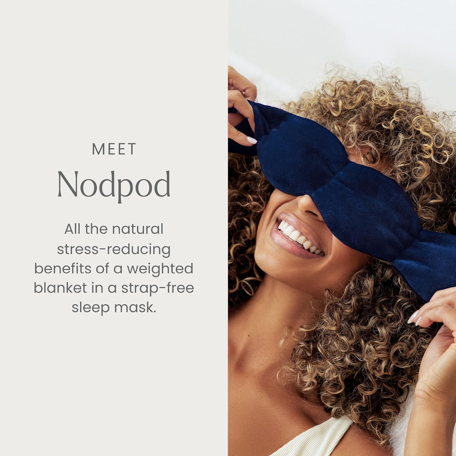 Nodpod Gentle Pressure Sleep Mask | Patented Light Blocking Design for Sleeping, Traveling & Relaxation - Midnight - Image 2