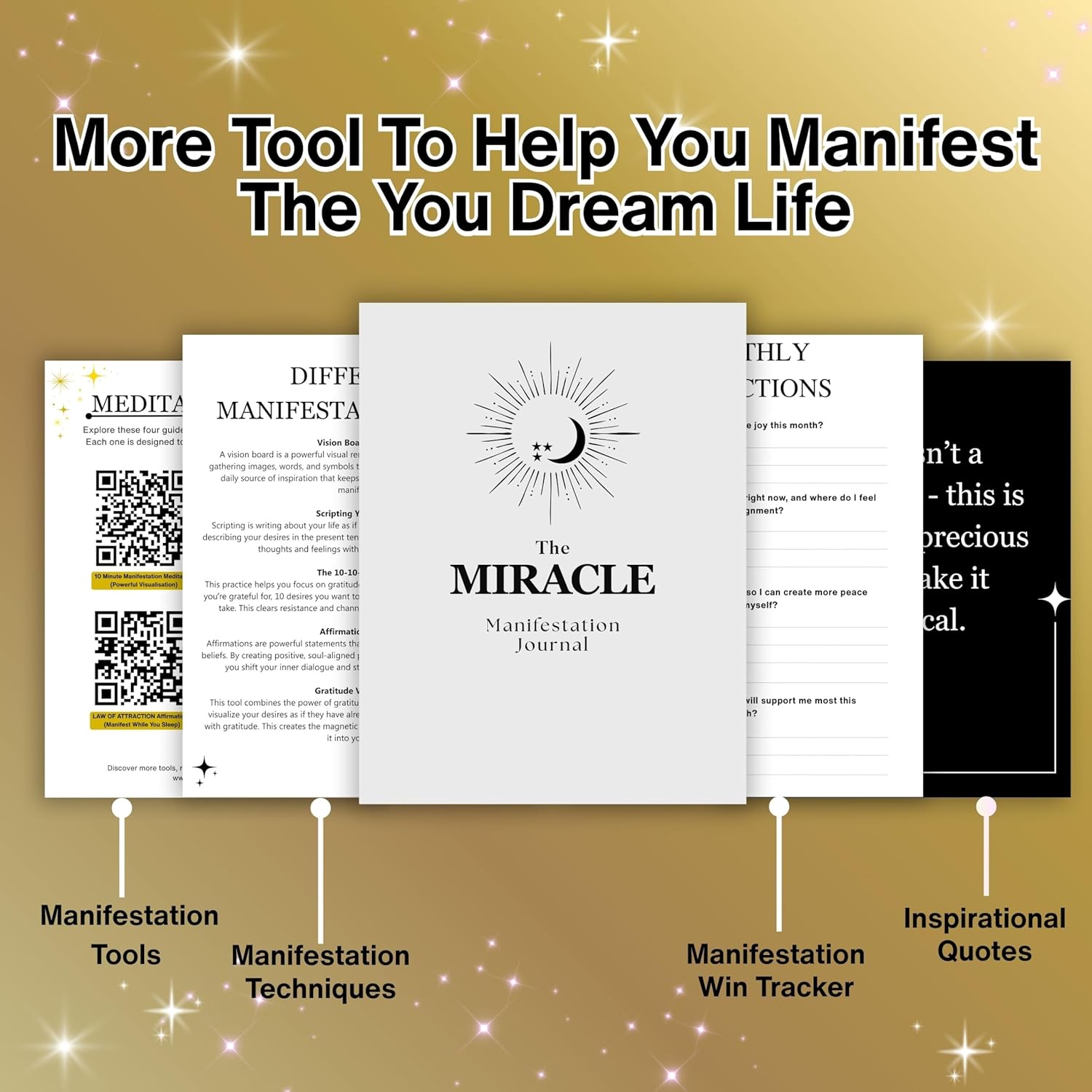 Manifestation Journal : The Miracle Journal for Spiritual Growth, 5-Min Guided Daily Journal for Women & Men with Affirmations & Prompts, Undated & Minimalistic - Jessica Heslop - Image 7