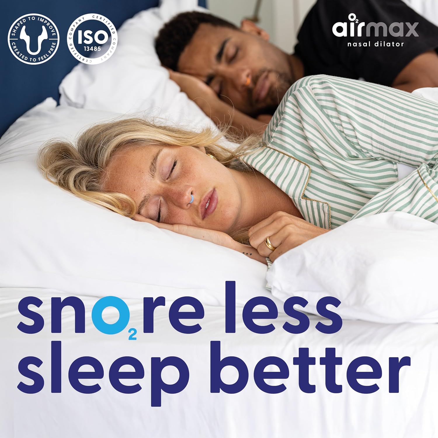 AIRMAX Nasal dilators for Sleeping - 76% More Airflow - Anti Snore Device - Breathe Freely Through the Nose - Sinus Relief, Sleep aid and snoring Solution - 2X Small Blue - 6 Month Relief - Image 4