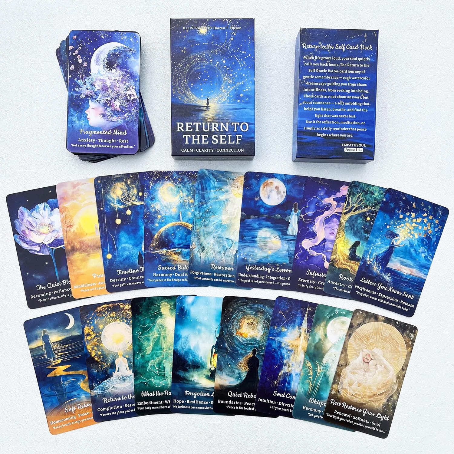 GZXINKE Oracle Cards Deck 54 Cards for Beginners, Return to the Self Oracle, Inner Healing and Stillness Oracle Cards for Self Reflection, Intuition, Meditation, Mindfulness and Spiritual Growth - Image 8