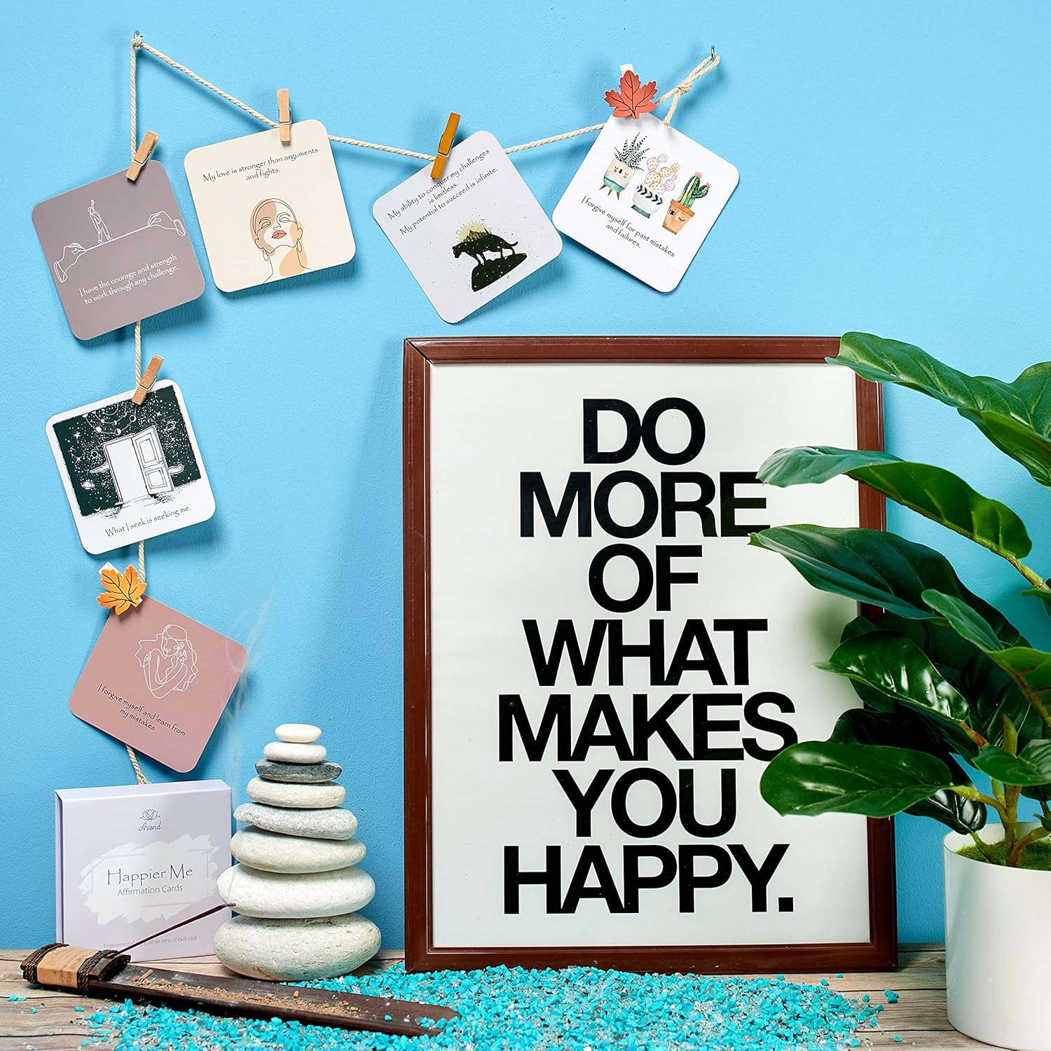 Ariond Happier Me - Daily Positive Affirmation Cards For Self Love | Inspirational Messages | Unique Artwork | Intentional Gift for Mindfulness, Meditation, Yoga, Gratitude, Women & Spirituality - Image 7
