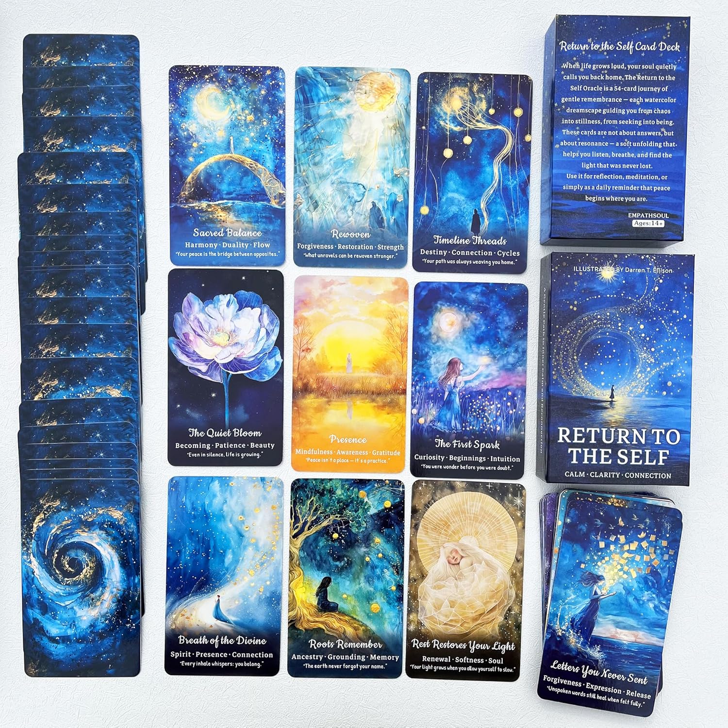 GZXINKE Oracle Cards Deck 54 Cards for Beginners, Return to the Self Oracle, Inner Healing and Stillness Oracle Cards for Self Reflection, Intuition, Meditation, Mindfulness and Spiritual Growth - Image 9