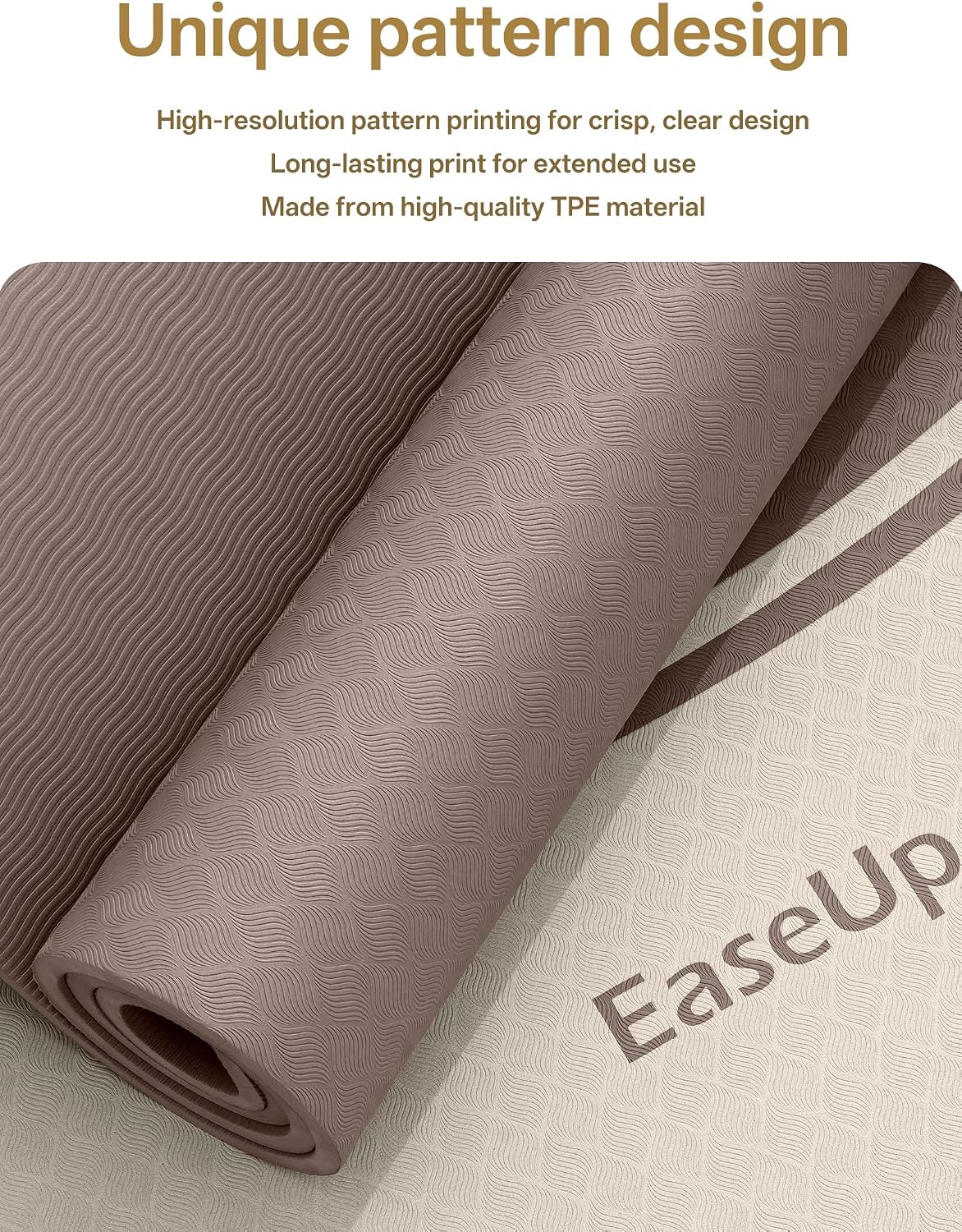 EaseUp Extra Thick Yoga Mat -2/5 inch (10MM), 72.8x31.5" Extra Long-Wide, Professional TPE Non-slip yoga mats for Yoga,Exercise, Workout,Pilates and Fitness, with strap - Image 3