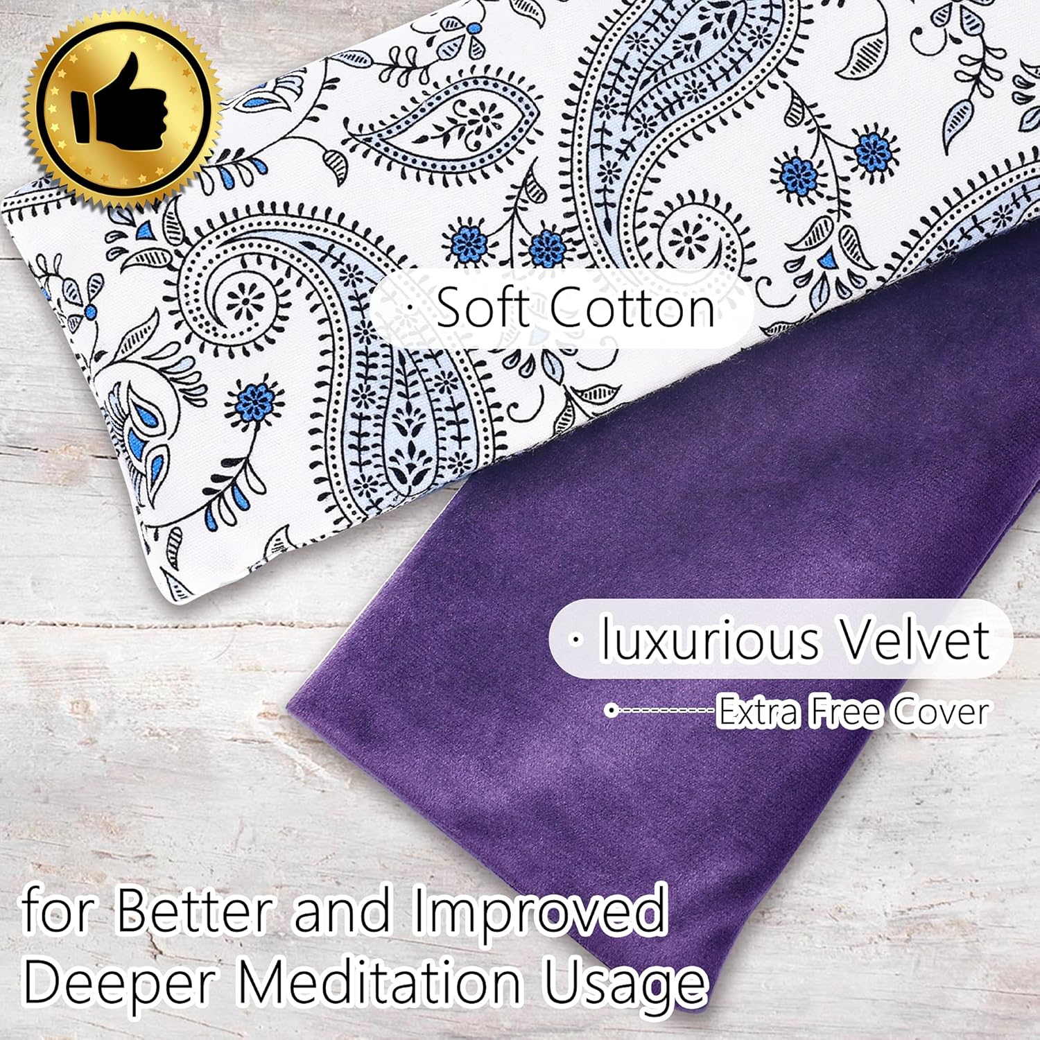 Lavender Eye Pillow for Relaxation, Yoga, Sleep – Weighted Eye Mask for Headache, Sinus, Aromatherapy Moist Heat Compress, Meditation Accessory, Relaxation Gift for Women (Purple) - Image 7