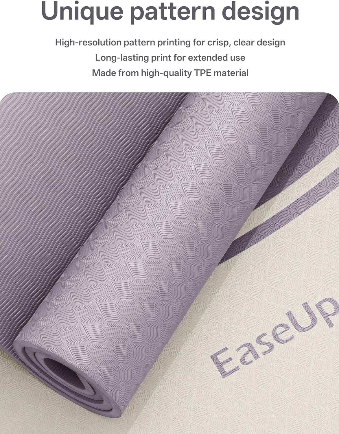 EaseUp Extra Thick Yoga Mat -2/5 inch (10MM), 72.8x31.5" Extra Long-Wide, Professional TPE Non-slip yoga mats for Yoga,Exercise, Workout,Pilates and Fitness, with strap - Image 3