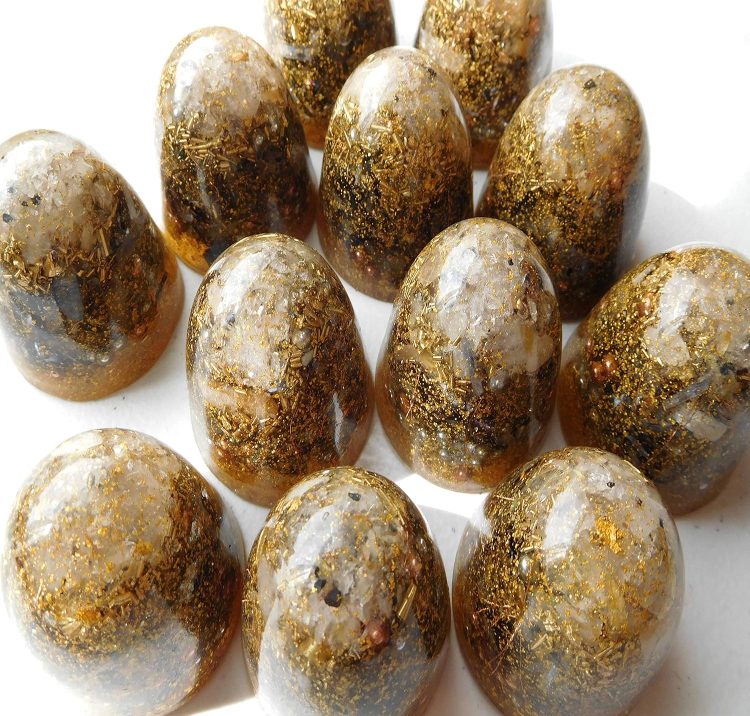 Prosperity 24K Gold Power Dome Tower Buster Crystal Orgone Generator Energy Accumulator 7.83/432/528Hz OM Chant Advance Harmonics Many Beautiful Ingredients! - Image 8