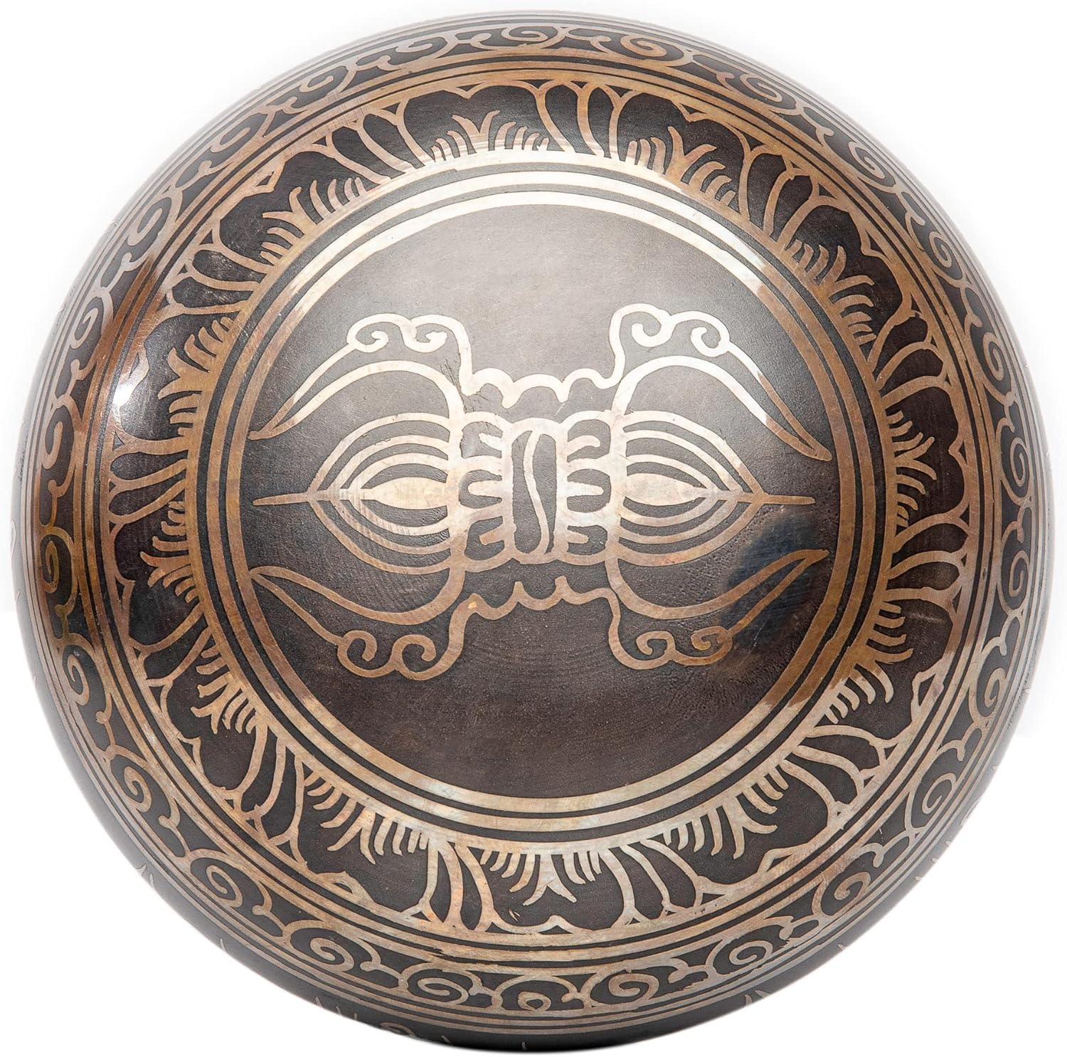 Premium Tibetan Singing Bowl Set – Handmade in Nepal Sound & Meditation Bowl – Spiritual Decor for Yoga, Wellness Spaces & Relaxation by Himalayan Bazaar (Brown & Red) - Image 4