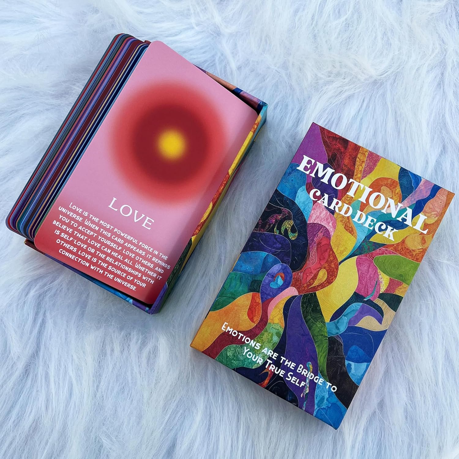 DPEHAKMK Emotional Healing Oracle Deck, 56 Oracle Cards for Beginners, Mindfulness, and Spiritual Growth, Affirmation and Reflection Deck - Image 3
