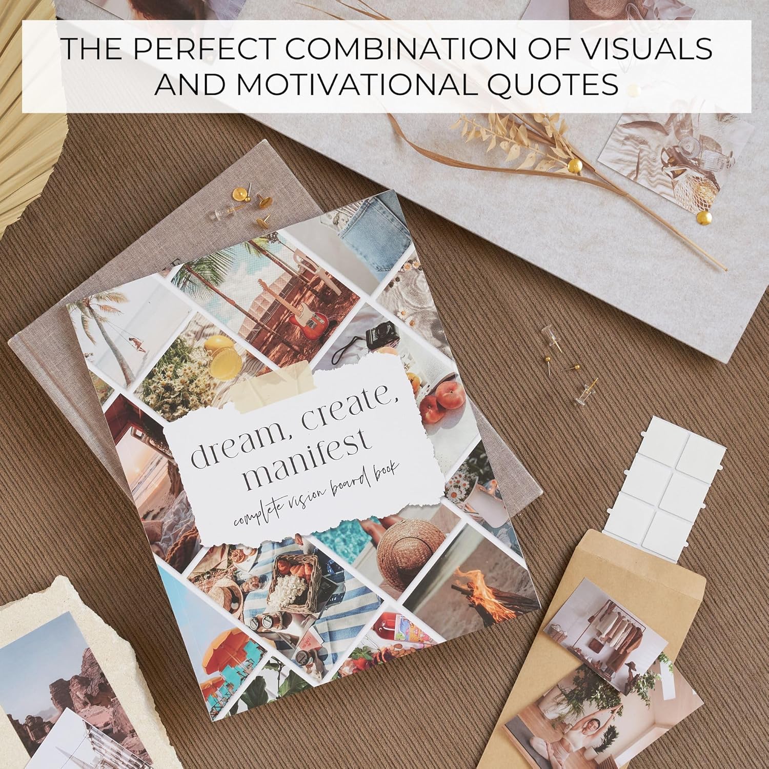 Inspirational Vision Board Kit – Complete Set with Vision Board Book & Felt Board, Motivational Pictures & Quotes to Map Your Goals & Dreams - The Perfect Supplies to Visualize Goal Setting & Success - Image 8