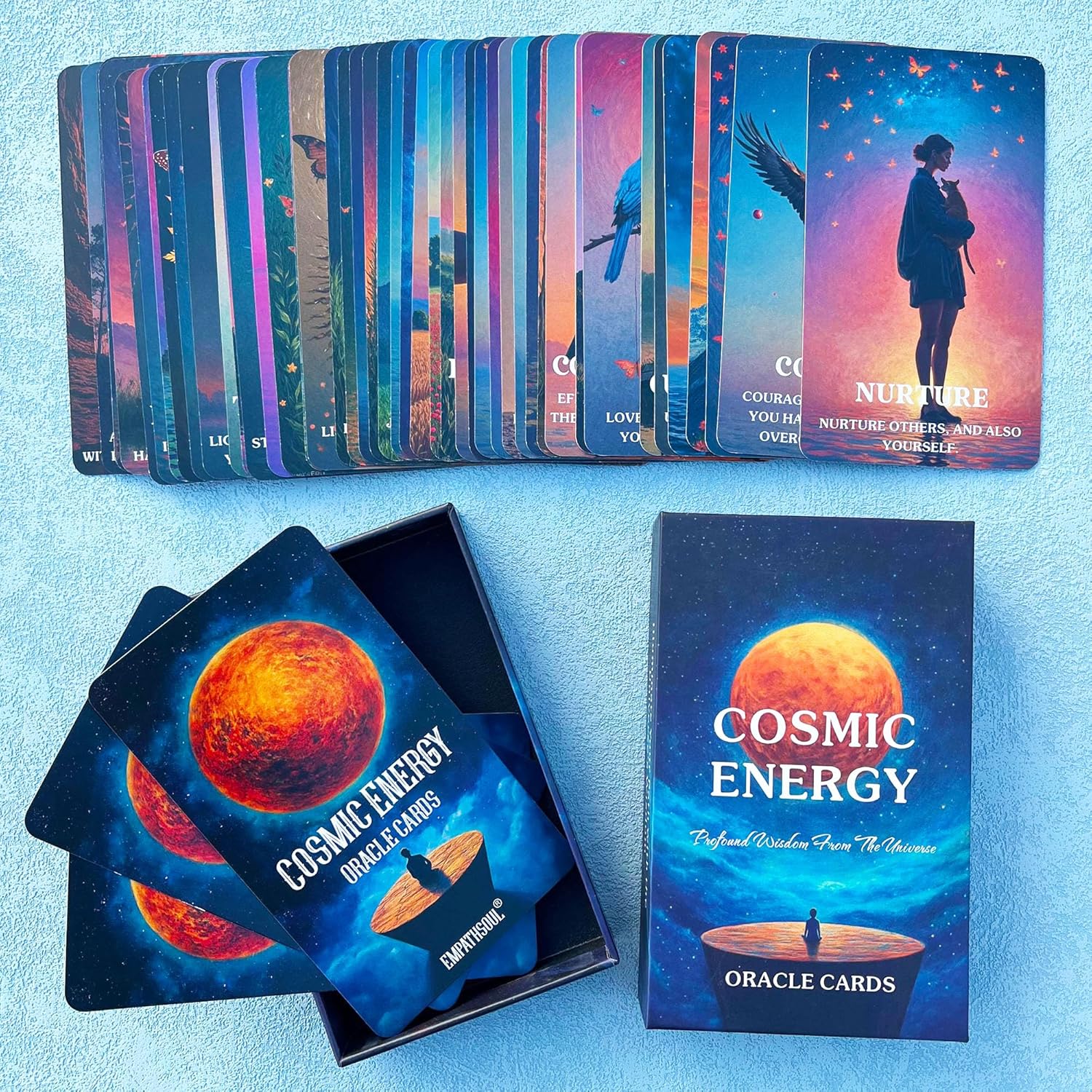 GZXINKE Cosmic Oracle Cards, Universe Message Oracle Cards for Beginners, Inner Strength, Spiritual Guidance Oracle Deck, Universal Wisdom for Daily Use, Readings, and Meditation - Image 5