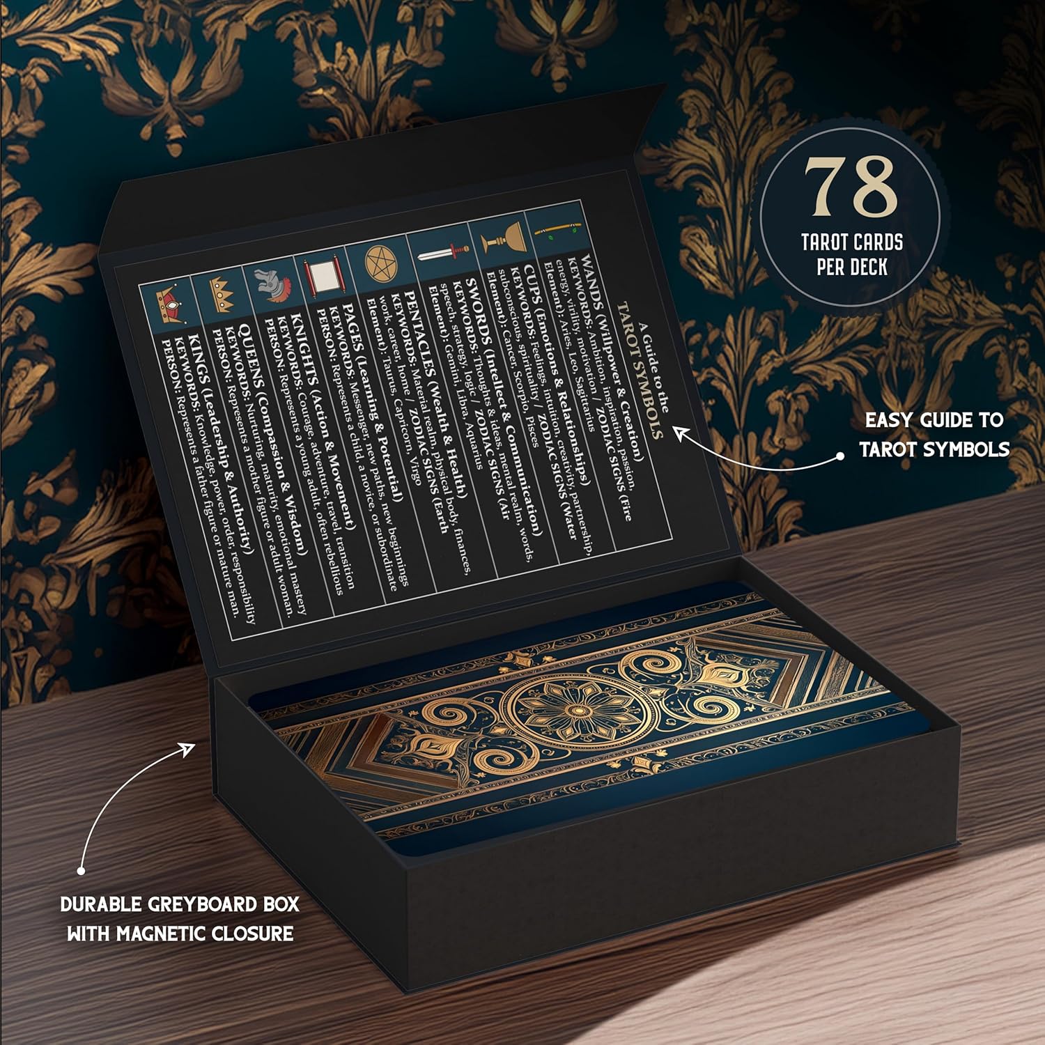 Arcanum: A Hybrid Tarot-Oracle Deck with Expanded Keywords by River Aether - 78 Tarot Cards with Meanings on Them for Beginners to Advanced Readers - Image 6