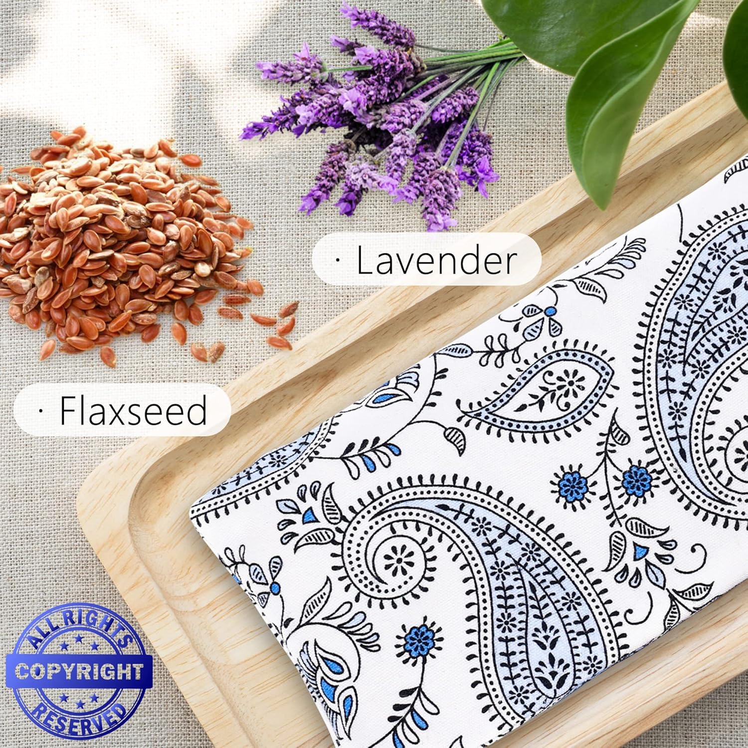 Lavender Eye Pillow for Relaxation, Yoga, Sleep – Weighted Eye Mask for Headache, Sinus, Aromatherapy Moist Heat Compress, Meditation Accessory, Relaxation Gift for Women (Purple) - Image 5