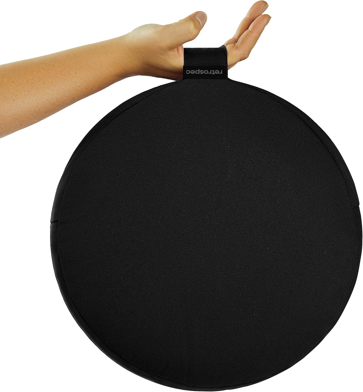 Retrospec Sedona Zafu Meditation Cushion Filled w/Buckwheat Hulls - Yoga Pillow for Meditation Practices - Machine Washable 100% Cotton Cover & Durable Carry Handle, Round - Image 6