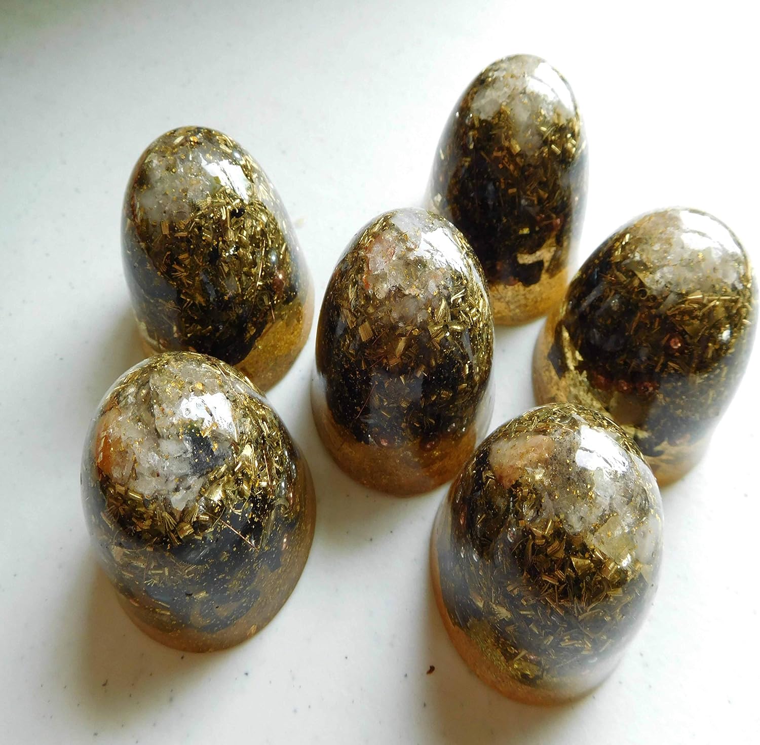 Prosperity 24K Gold Power Dome Tower Buster Crystal Orgone Generator Energy Accumulator 7.83/432/528Hz OM Chant Advance Harmonics Many Beautiful Ingredients! - Image 3