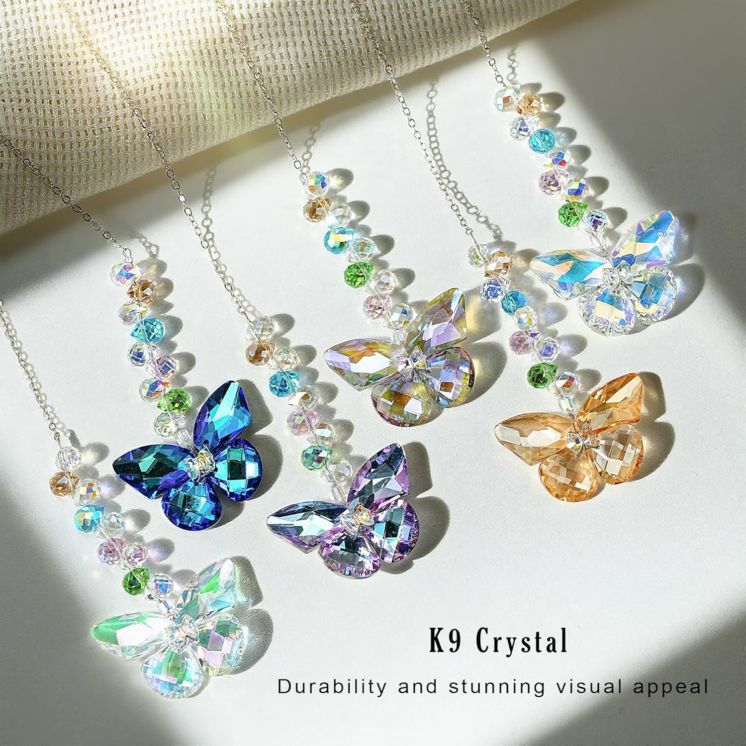 6PCS Crystal Butterfly Suncatchers for Window Hanging Ornaments Sun Catcher | Rainbow Maker,Sun Catchers Indoor Window,Wedding Garden Home Decor,Glass Ornaments for Christmas Tree,Gifts For Women Sister - Image 4