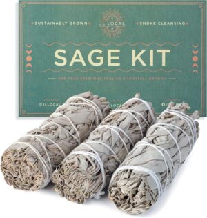 Handcrafted 4 Inch White Sage Smudg...