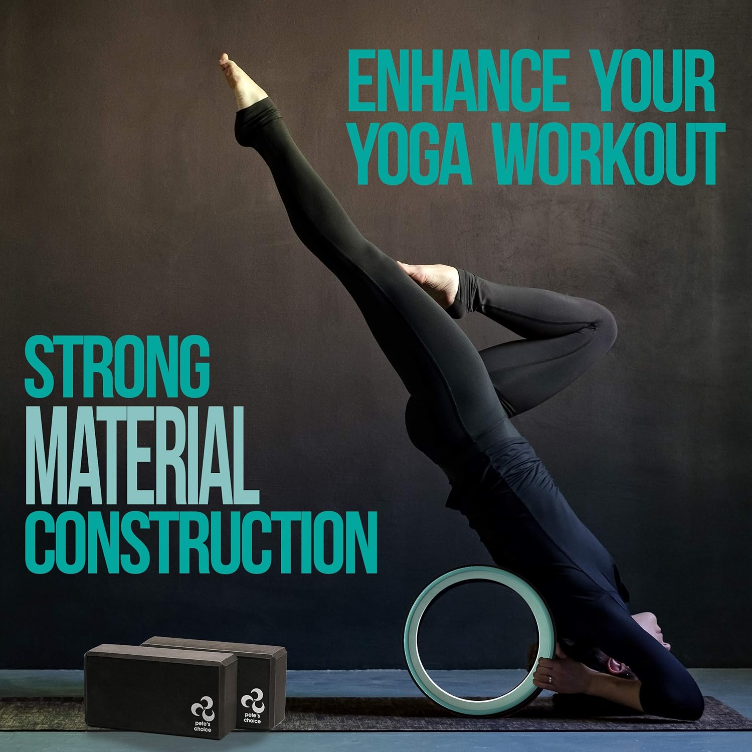 Yoga Wheel with Beginners Guide & Yoga Strap - Back Pain and Tension Relief. Comfy Roller for Stretching, Increase Flexibility. Home Exercise Kit. Ideal for Women Yogis. Improve your Posture. - Image 7