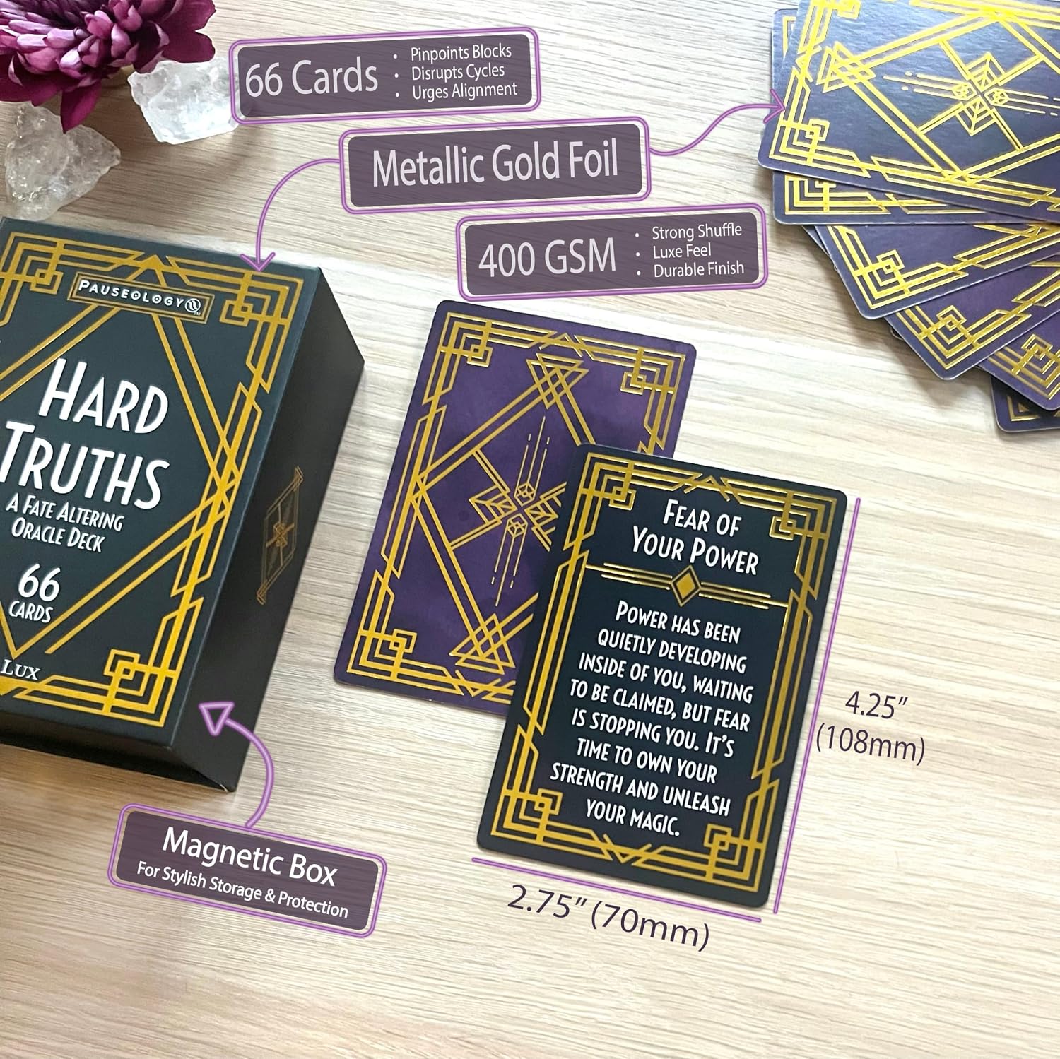 Hard Truths - A Fate Altering Oracle Deck - 66 Enlightening Cards with Meanings to Disrupt Patterns for Realignment and Transformation - Image 7