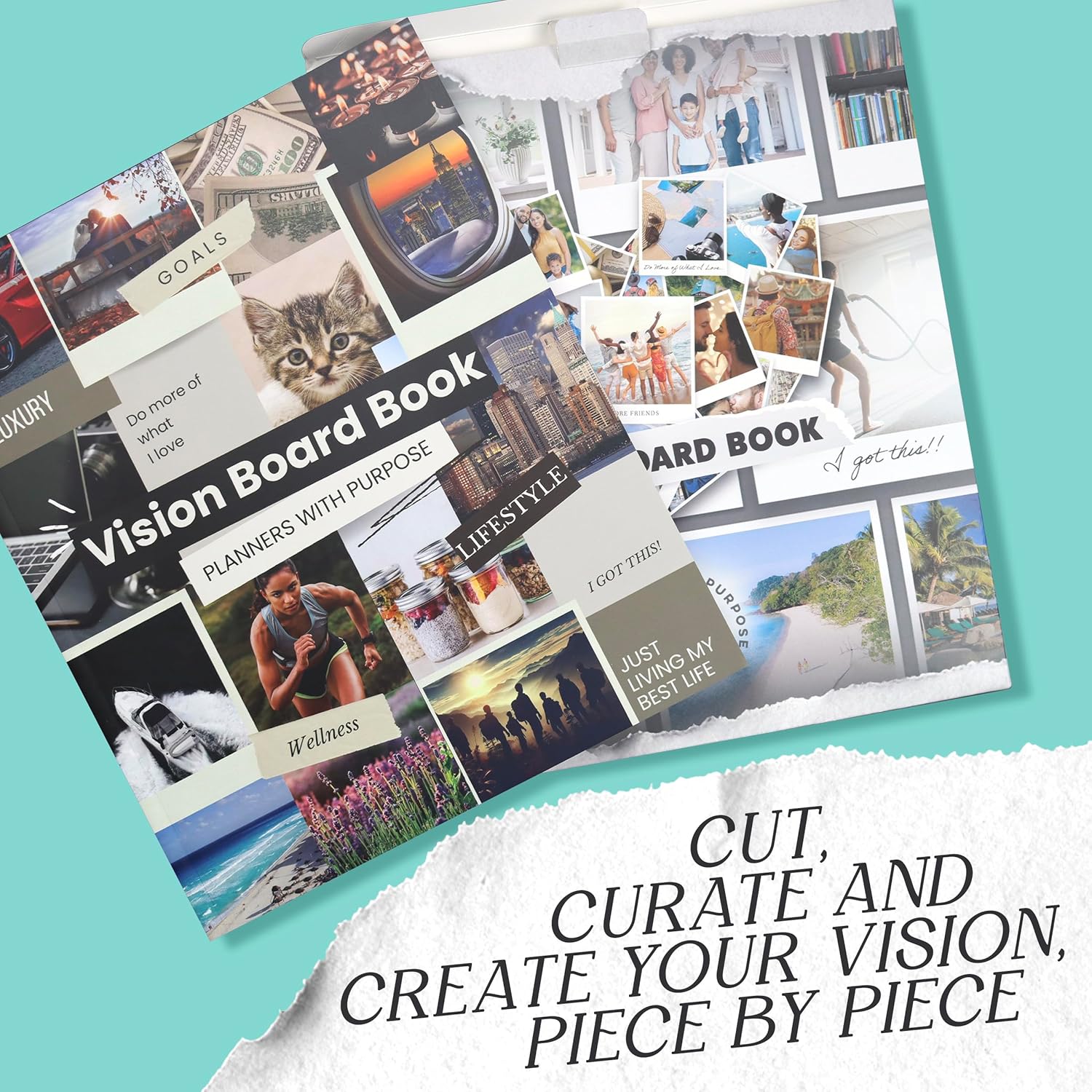 Planners with Purpose Vision Board Book 1,200+ Vision Board Images & Quotes - Goal Setting Vision Journal for Manifestation, Motivation & Lifestyle Inspiration - Law of Attraction Collage Supplies Kit - Image 8