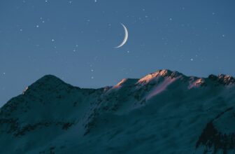 A serene night sky with a full moon and stars, symbolizing astrology and personal reflection.