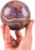 JIC Gem Large Amethyst Healing Crystal Sphere with Stand Amethyst Agate Crystal Decorative Ball for Home Decor Altar Reiki Healing Gift 80-90mm