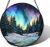DASTOLL Stained Glass Window Hanging, Aurora Landscape Sun Catchers Glass Panel Green Trees Suncatcher Decor for Birthday for Women, Men, Wife, Aunt, and Mom 6.3 in