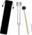128 Hz Tuning Fork for Healing Chakra, Weighted Aluminum Alloy Fork with Silicone Reflex Hammer and Bag, Sound Therapy Meditation Musical Instrument