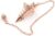 Metal Dowsing Pendulum with Chain, Rose Gold Divination Pendant, 1.65 x 0.86 in, 7 in Chain, Threaded Design
