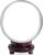 LONGWIN 200mm(8 inch) Huge Clear Divination Crystal Ball Meditation Glass Sphere Free Wooden Stand Home Decoration Ornaments