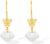 ZHOU LIU FU White Jade Dangle Earrings 24K Gold Hollow Butterfly Ruyi Jade Drop Earring Healing Gemstone Natural Dainty Jewelry for Women Her Mom Daughter Anniversary Birthday Present Y0914874