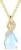 FANCIME 14K Solid Yellow Gold Teardrop Pendant with Diamond Birthstone Necklace Birthday Gifts for Mom Women, Sterling Silver Chain 16″ + 2″ Extender