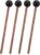 4 Pcs Steel Tongue Drum Mallets, 5.9 Inch Small Rubber Drum Mallets Sticks for Xylophone Glockenspiel Musical Instruments Mallet Birch Wood Handle Silicone Head Percussion Sticks(Black)