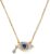 Cicy Bell Evil Eye Necklace for Women 18k Gold Plated Pendant Necklace Cubic Zirconia Turquoise Dainty Trend Jewelry Gift, 16.1″ + 1.9″ Extender