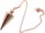 Copper Metal Spiritual Point Pendulum, Divination Dower Reiki Healing Pendulum Chain, Balancing Pendant for Divination Healing Dowsing Wicca Balancing Pointed Cone Pendant Pendulum(Rose Gold)