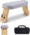 Adjustable Meditation Bench with Cushion, Portable Folding Bamboo Meditation Stool, Ergonomic Kneeling Stool Chair, Portable Yoga Bench Seiza Prayer Bench with Carry Bag & Non-Slip Pads
