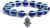 SUMMER LOVE Handmade Evil Eye Jewelry Blue Beaded Charm Stretch Bracelet Evil Eye Bracelet for Women Men Teens