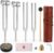 Tuning Forks for Healing Set with Step-by-Step Beginner Guide, 4 PCS | 128Hz 136.1Hz OM 256Hz 384Hz aluminum sound therapy kit, meditation, yoga, reiki – mallet, activator & storage pouch
