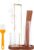 2 in 1 Incense Holder for Sticks with Glass Ash Catcher, Upside Down Anti-Ash Incense Stick Burner for Outdoor Patio, Modern Vertical Incense Holder for Home Decor, Spa, Meditation and Reddish Brown