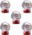 Natural Clear Quartz Crystal Sphere with Stand，5PC Real Crystals Ball, Clear Quartz Small Ball Decor (Clear Quartz Ball)