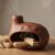 CEREMONY Palo Santo Holder -Mini Ceramic Incense Holder for Palo Santo and Sticks – White Sage Holder for Meditation Decor Ceremony Scent Holder with Glass Gray Collector (Terracotta Red)