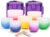 CVNC 432HZ 6-12 Inch Set of 7 Crystal Singing Bowls Aria Gradient | Frosted Quartz Singing Bowls with 2 PCS Carry Case Bag for Sound Healing Yoga and Meditation