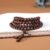 Handmade Mala Beads Bracelet 108 8mm Prayer Meditation Bracelet Sandalwood Elastic, Buddhist Beads, Prayer Mala Necklace for Men and Women Gifts