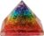 Orgonite Crystal Handmade Seven Chakra Gemstone Pyramid – Orgone Chakra Healing Stone Pyramids for Mediation, Yoga, Reiki, Spiritual Gift, Office and Home Décor