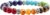 Jovivi 7 Chakras Bracelet Reiki Natural Gemstone Healing Balancing Round Beads Crystal Stone Bracelets for Women