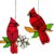 2 Pcs Cardinal Stained Glass Window Hanging Suncatchers, Sympathy Gifts for Loss of Loved One, Unique Nana Grandma Memorial Gift, Bird Decor & Christmas Ornament (6 Inch)